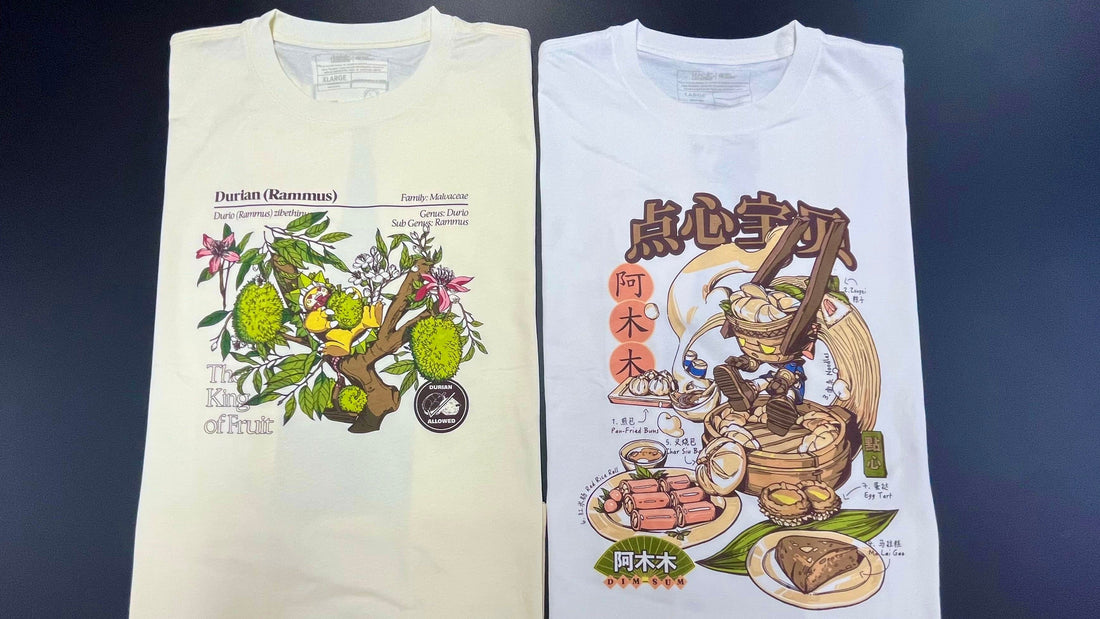 視線を引くユニークなデザイン。「点心の天使アムム」＆「ドリアン戦士ラムス」 Tシャツが Riot Store Japanで販売中！