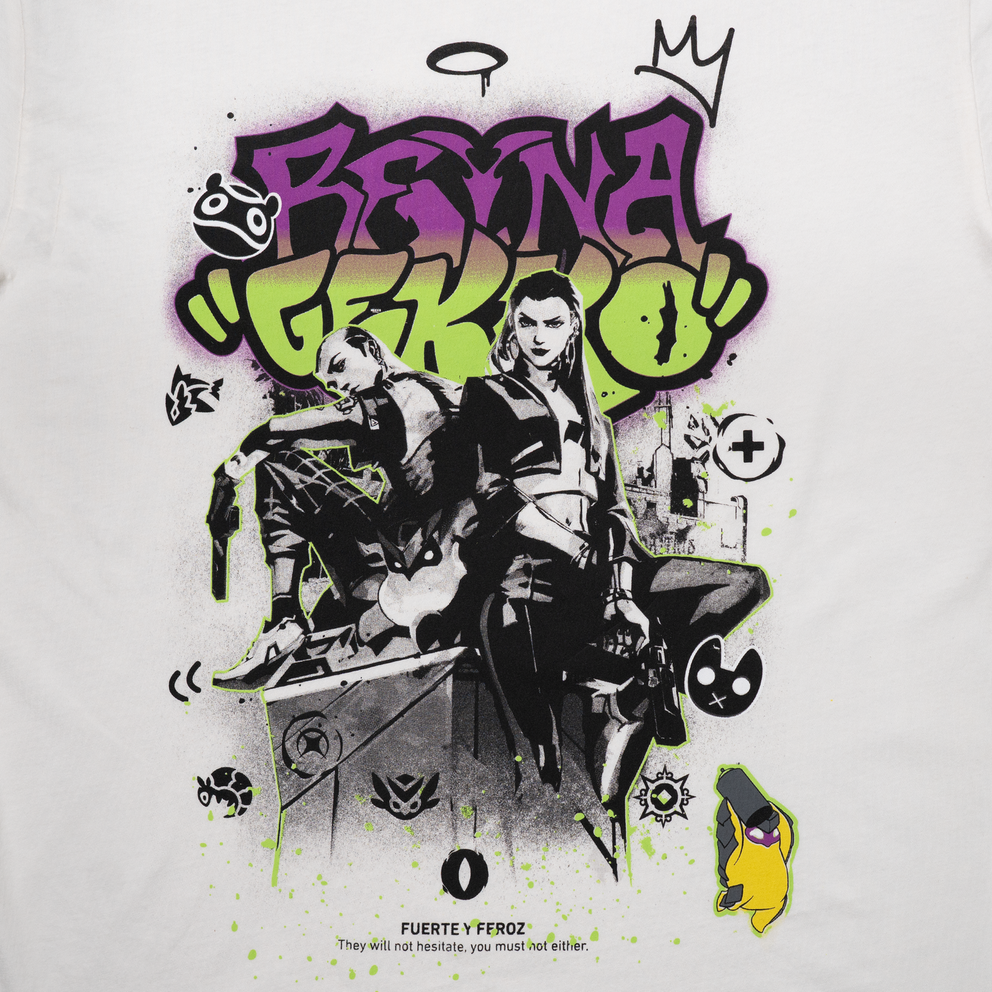 VALORANT レイナ and ゲッコー グラフィティ Tシャツ