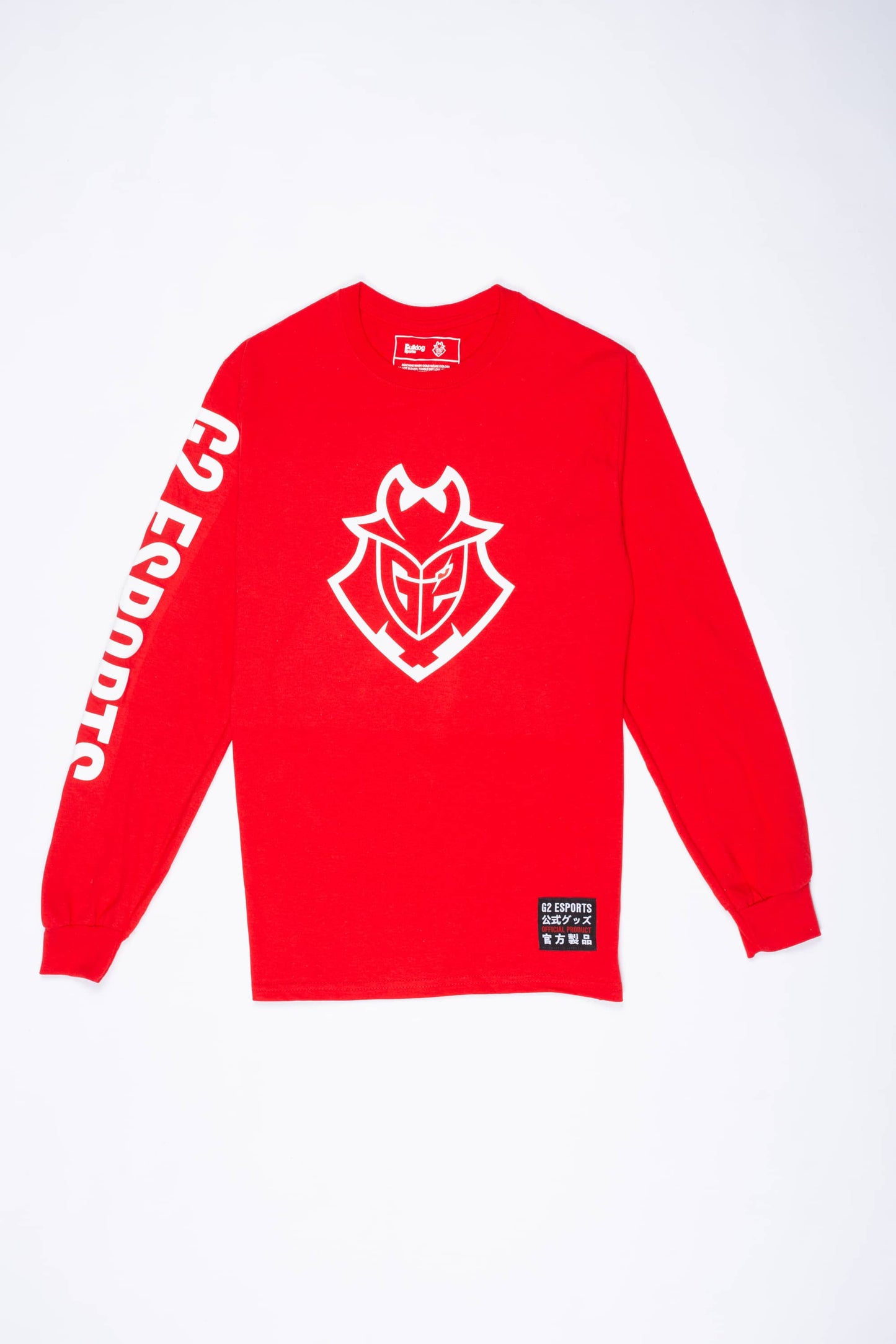 G2 Esports エッセンシャル ロングスリーブ Tシャツ（レッド）