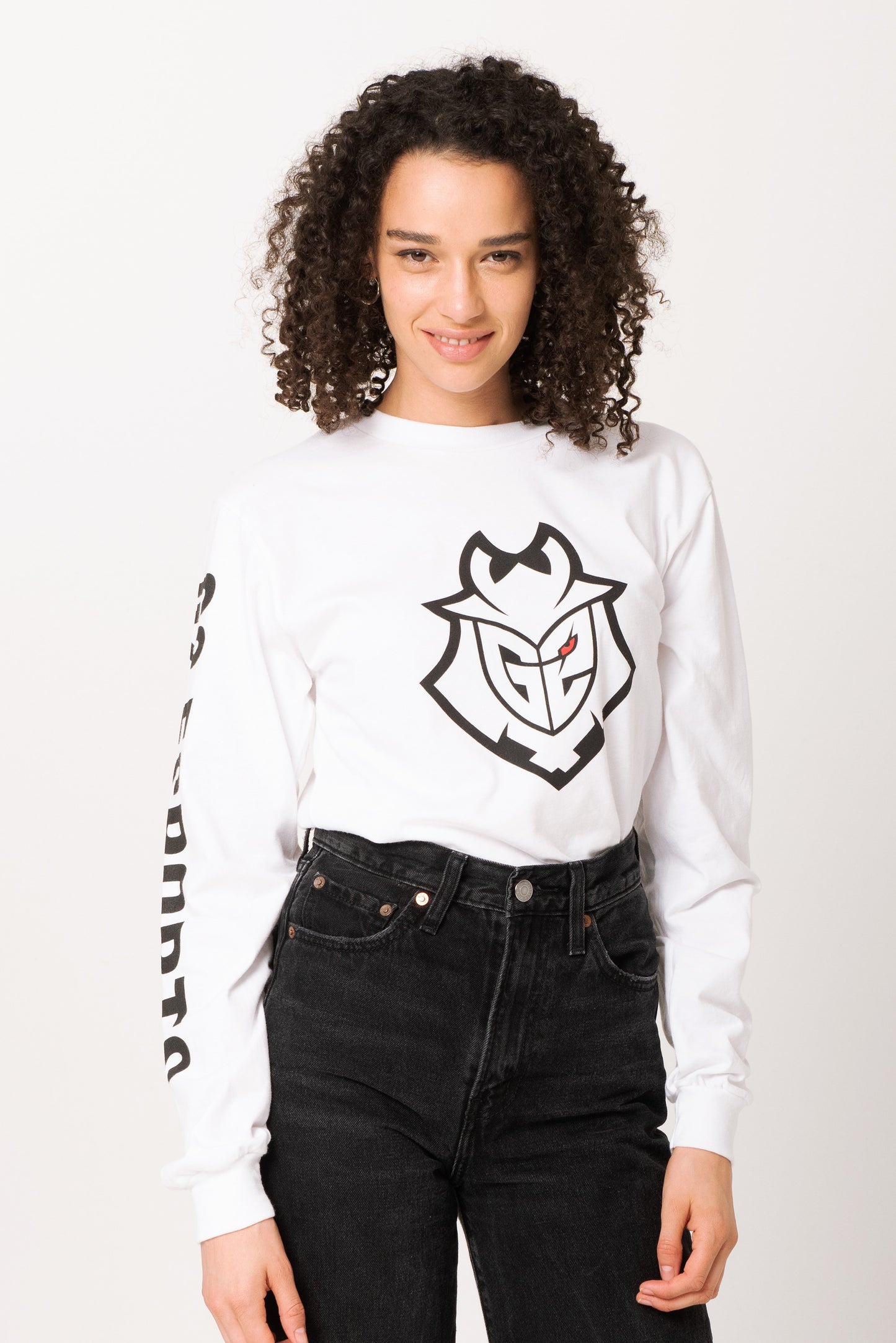 G2 Esports エッセンシャル ロングスリーブ Tシャツ（ホワイト）