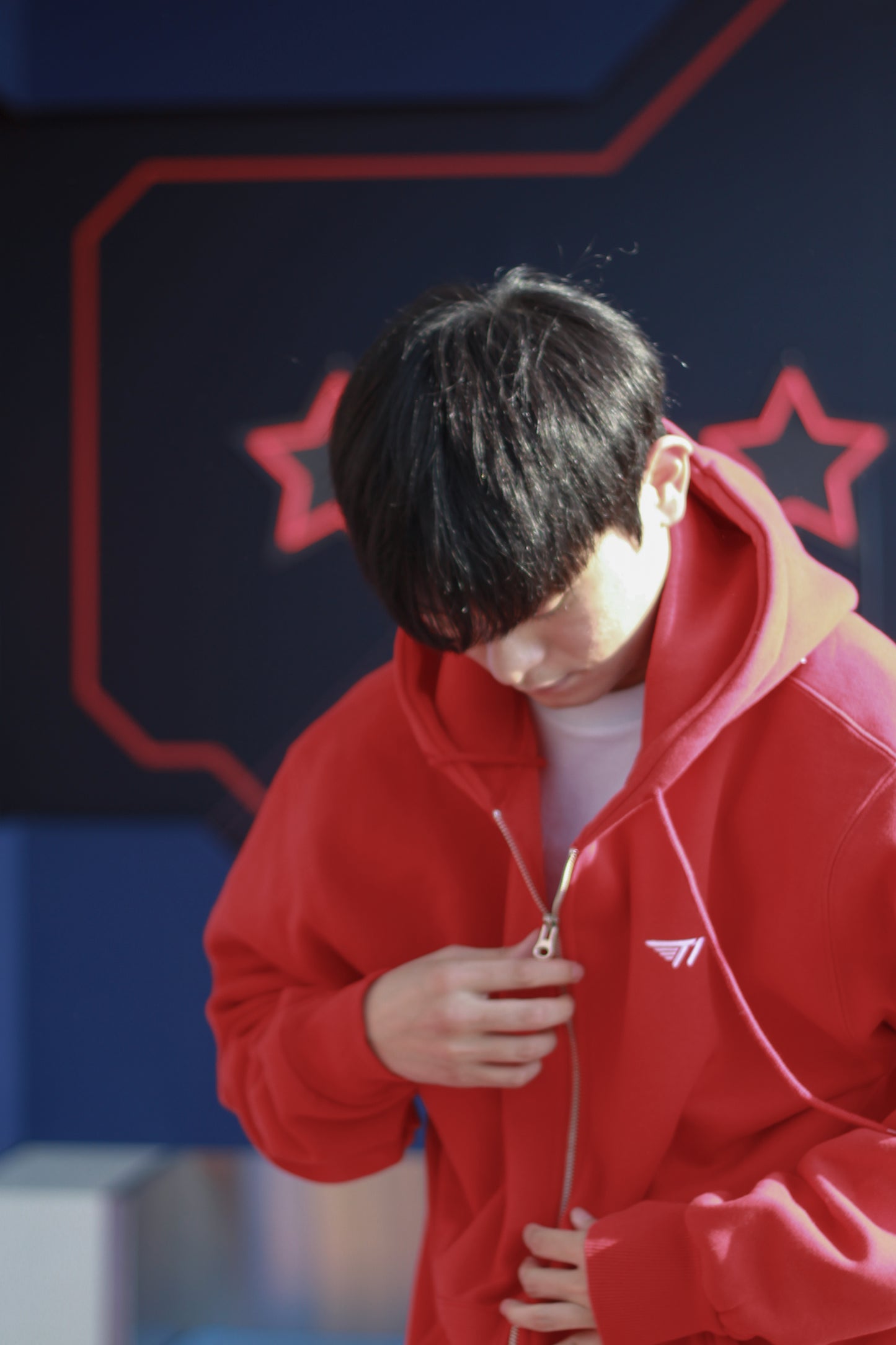 2022 T1 Red Zip-Up Hoodie
